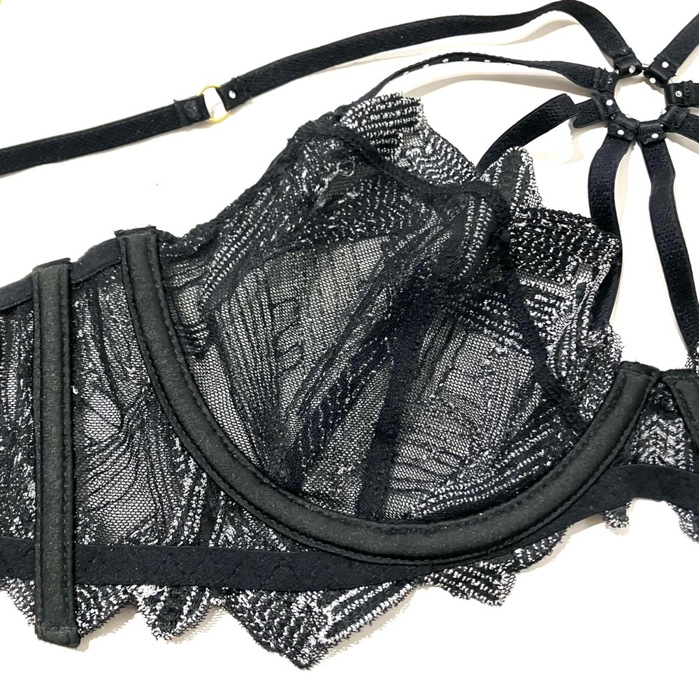 Agent Provocateur Christalina Black Lace Bra - Picture 8 of 12